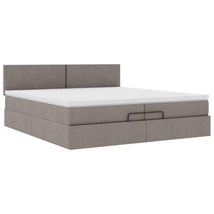 Οθωμανικό κρεβάτι με στρώμα Taupe 200x200 cm Ύφασμα