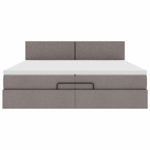 Οθωμανικό κρεβάτι με στρώμα Taupe 200x200 cm Ύφασμα