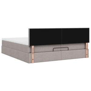 Οθωμανικό κρεβάτι με στρώμα Taupe 200x200 cm Ύφασμα