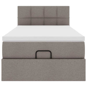 Οθωμανικό κρεβάτι με στρώμα Taupe 90x190cm ύφασμα - Pakobazaar