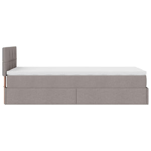Οθωμανικό κρεβάτι με στρώμα Taupe 90x200cm ύφασμα