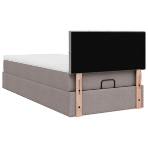 Οθωμανικό κρεβάτι με στρώμα Taupe 90x200cm ύφασμα
