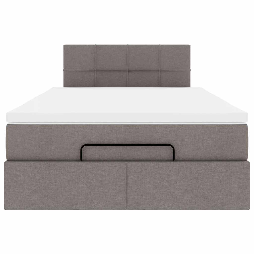 Οθωμανικό κρεβάτι με στρώμα Taupe 120x190 cm Ύφασμα
