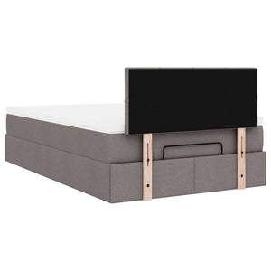 Οθωμανικό κρεβάτι με στρώμα Taupe 120x190 cm Ύφασμα