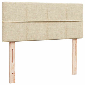Οθωμανικό κρεβάτι με στρώμα Cream 120x200cm ύφασμα