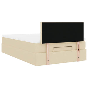 Οθωμανικό κρεβάτι με στρώμα Cream 120x200cm ύφασμα
