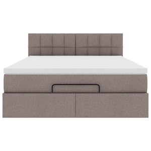 Οθωμανικό κρεβάτι με στρώμα Taupe 140x200cm ύφασμα - Pakobazaar