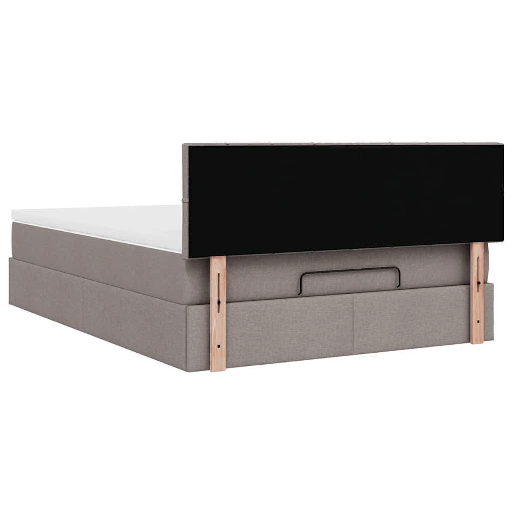 Οθωμανικό κρεβάτι με στρώμα Taupe 140x200cm ύφασμα - Pakobazaar