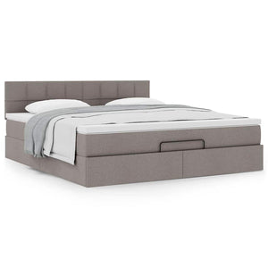 Οθωμανικό κρεβάτι με στρώμα Taupe 160x200cm ύφασμα