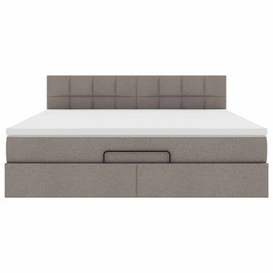 Οθωμανικό κρεβάτι με στρώμα Taupe 160x200cm ύφασμα