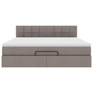 Οθωμανικό κρεβάτι με στρώμα Taupe 180x200cm ύφασμα - Pakobazaar