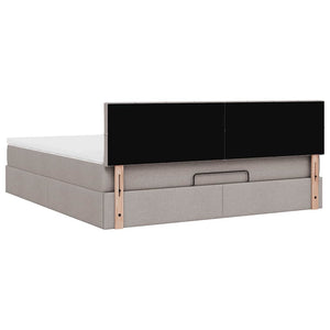 Οθωμανικό κρεβάτι με στρώμα Taupe 180x200cm ύφασμα - Pakobazaar