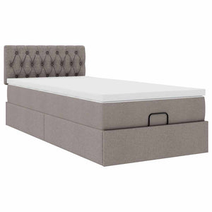 Οθωμανικό κρεβάτι με στρώμα Taupe 80x200cm ύφασμα - Pakobazaar