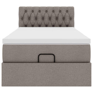 Οθωμανικό κρεβάτι με στρώμα Taupe 90x190cm ύφασμα - Pakobazaar