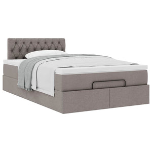 Οθωμανικό κρεβάτι με στρώμα Taupe 120x190 cm Ύφασμα - Pakobazaar