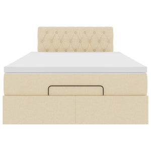 Οθωμανικό κρεβάτι με στρώμα Cream 120x190 cm Ύφασμα