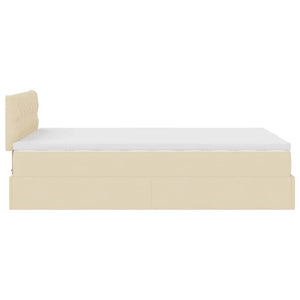 Οθωμανικό κρεβάτι με στρώμα Cream 120x190 cm Ύφασμα