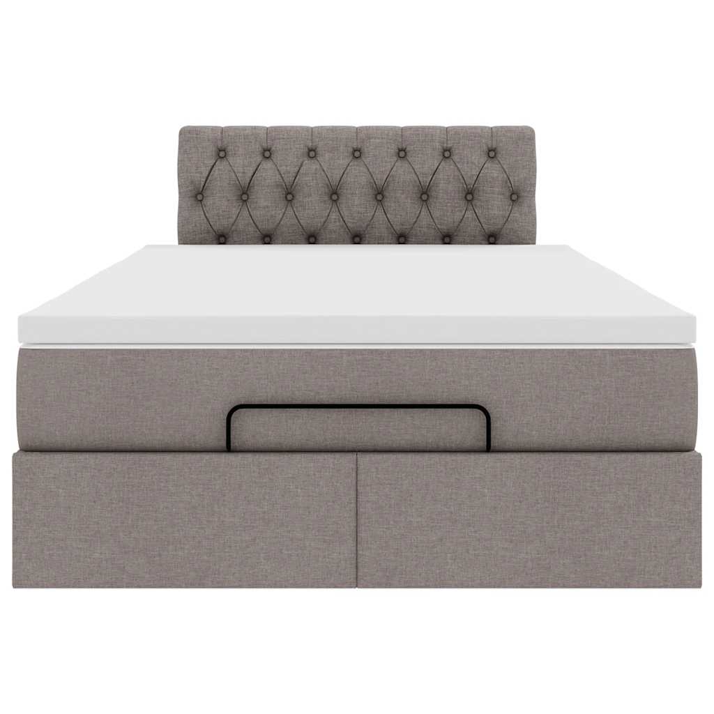 Οθωμανικό κρεβάτι με στρώμα Taupe 120x200cm ύφασμα