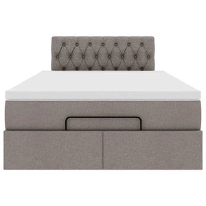 Οθωμανικό κρεβάτι με στρώμα Taupe 120x200cm ύφασμα