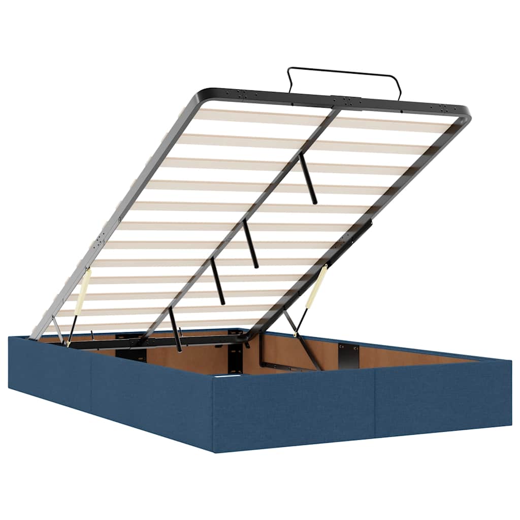 Οθωμανικό κρεβάτι με στρώμα μπλε 120x200cm ύφασμα