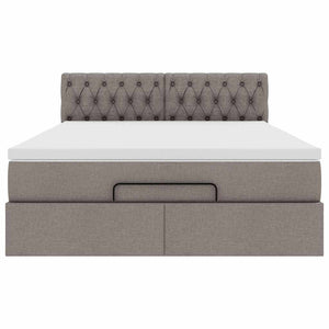 Οθωμανικό κρεβάτι με στρώμα Taupe 140x200cm ύφασμα