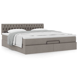 Οθωμανικό κρεβάτι με στρώμα Taupe 160x200cm ύφασμα
