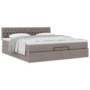 Οθωμανικό κρεβάτι με στρώμα Taupe 160x200cm ύφασμα