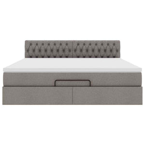 Οθωμανικό κρεβάτι με στρώμα Taupe 160x200cm ύφασμα
