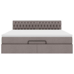 Οθωμανικό κρεβάτι με στρώμα Taupe 180x200cm ύφασμα