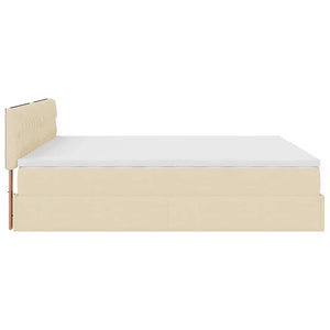 Οθωμανικό κρεβάτι με στρώμα Cream 200x200 cm Ύφασμα