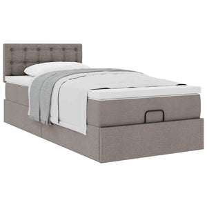 Οθωμανικό κρεβάτι με στρώμα Taupe 90x190cm ύφασμα - Pakobazaar