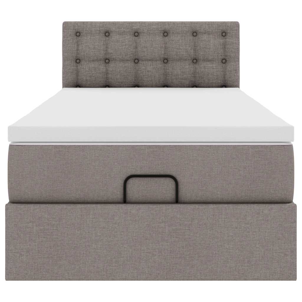 Οθωμανικό κρεβάτι με στρώμα Taupe 100x200cm ύφασμα