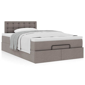 Οθωμανικό κρεβάτι με στρώμα Taupe 120x190 cm Ύφασμα - Pakobazaar