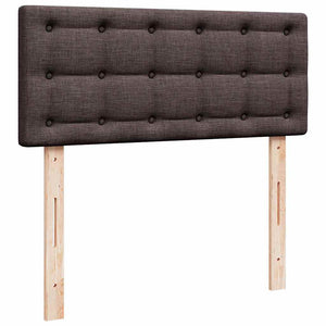Ottoman Κρεβάτι με Στρώμα Σκούρο Καφέ 120x200cm Ύφασμα
