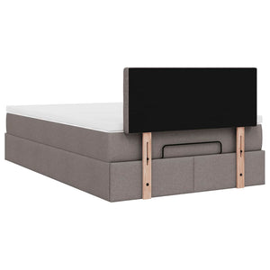 Οθωμανικό κρεβάτι με στρώμα Taupe 120x200cm ύφασμα