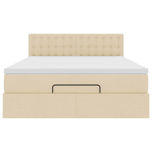 Οθωμανικό κρεβάτι με στρώμα Cream 140x200cm ύφασμα - Pakobazaar