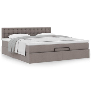 Οθωμανικό κρεβάτι με στρώμα Taupe 160x200cm ύφασμα - Pakobazaar