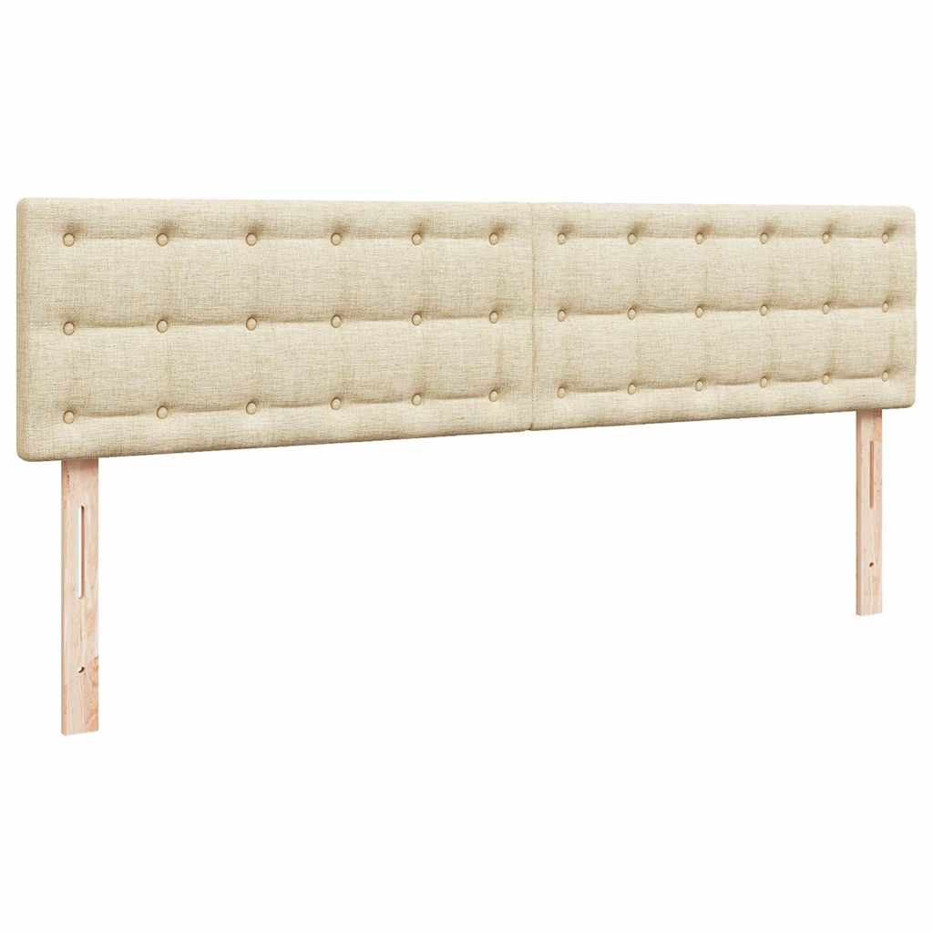 Οθωμανικό Κρεβάτι με Στρώμα Κρέμα 160x200cm Ύφασμα