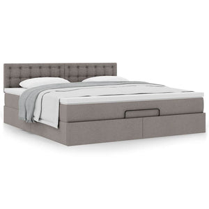 Οθωμανικό κρεβάτι με στρώμα Taupe 180x200cm ύφασμα - Pakobazaar