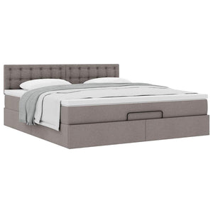 Οθωμανικό κρεβάτι με στρώμα Taupe 180x200cm ύφασμα - Pakobazaar