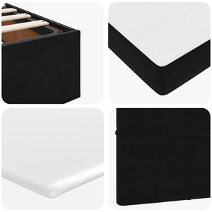 Οθωμανικό κρεβάτι με στρώμα Μαύρο 120x190 cm Velvet - Pakobazaar