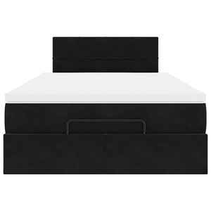 Οθωμανικό κρεβάτι με στρώμα Μαύρο 120x190 cm Velvet - Pakobazaar