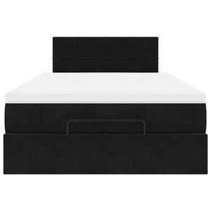 Οθωμανικό κρεβάτι με στρώμα Μαύρο 120x200cm Velvet - Pakobazaar