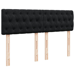 Οθωμανικό κρεβάτι με στρώμα Μαύρο 140x190cm Βελούδο - Pakobazaar