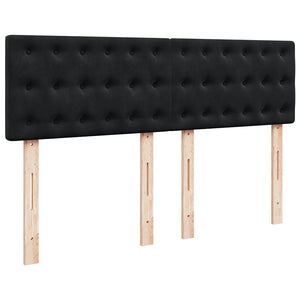 Οθωμανικό κρεβάτι με στρώμα Μαύρο 140x190cm Βελούδο - Pakobazaar