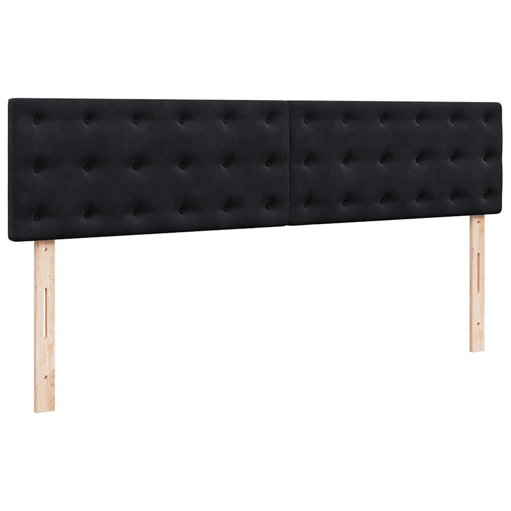 Οθωμανικό κρεβάτι με στρώμα Μαύρο 160x200cm Velvet - Pakobazaar