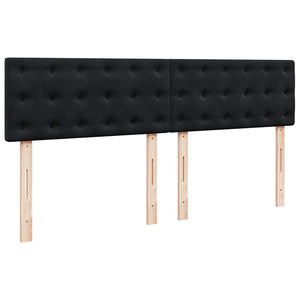 Οθωμανικό κρεβάτι με στρώμα Μαύρο 180x200cm Velvet