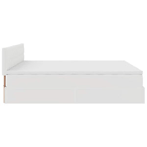 Οθωμανικό κρεβάτι με στρώματα Λευκό 180x200cm Faux Leather - Pakobazaar