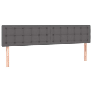 Οθωμανικό Κρεβάτι με Στρώματα Γκρι 180x200cm Faux Leather