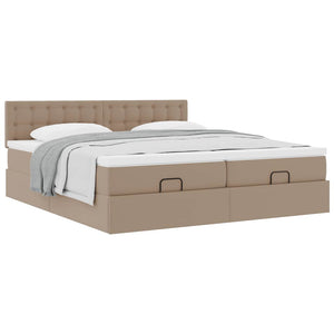 Οθωμανικό κρεβάτι με στρώματα Cappucino 200x200cm Faux Leather - Pakobazaar